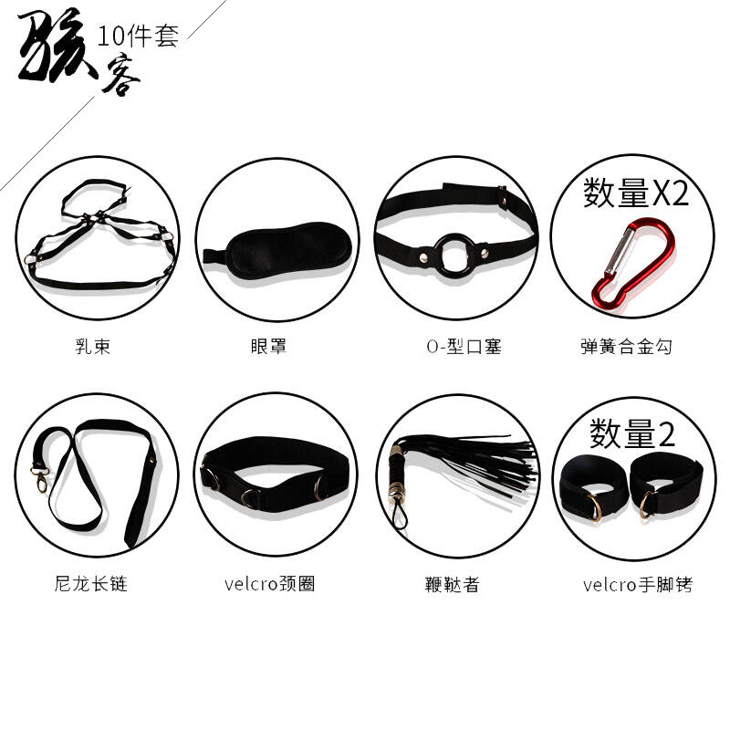骇客sm另类性爱玩具十件套捆绑束缚套装成人情趣性用品