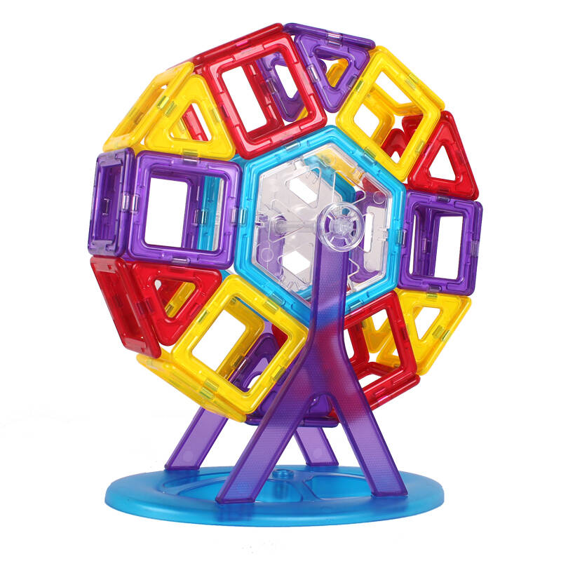 玩具 百变提拉建构片塑料哒哒搭磁性儿童智力魔磁铁棒收纳盒状mt3008