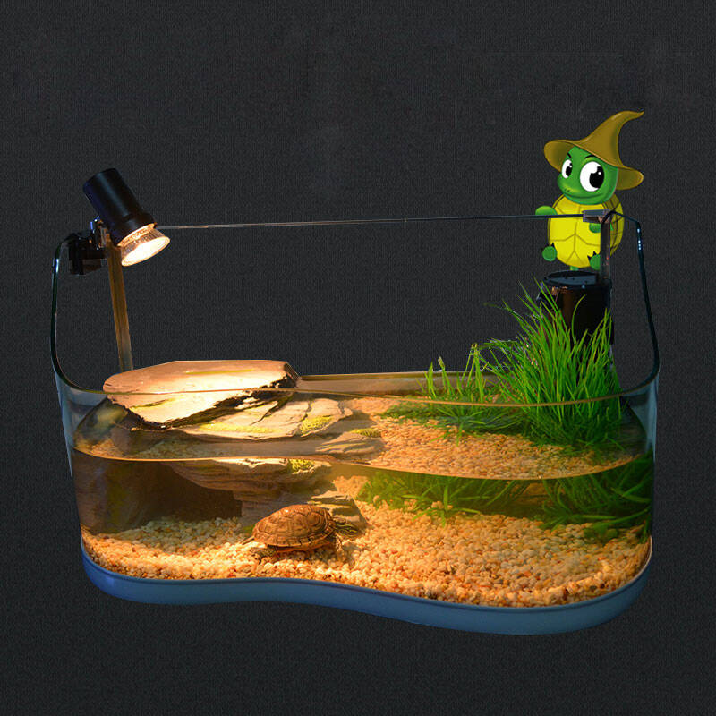 诺摩爬虫乌龟晒台爬梯巴西龟躲避龟缸造景蛇角蛙躲避洞穴