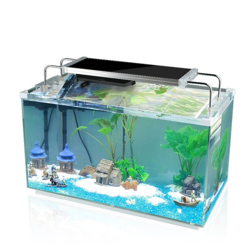 森森鱼缸小型超白玻璃热带水族箱长方形生态水草缸中型桌面金鱼缸 atk
