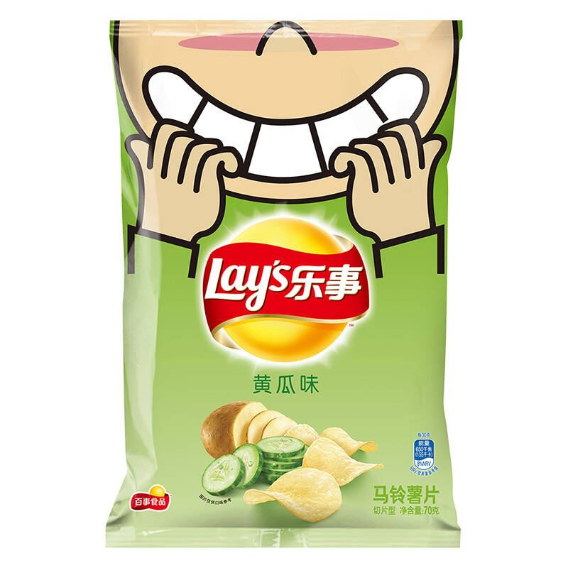 【京东超市】乐事(lay"s)薯片 黄瓜味 70g(新老包装随机发货)