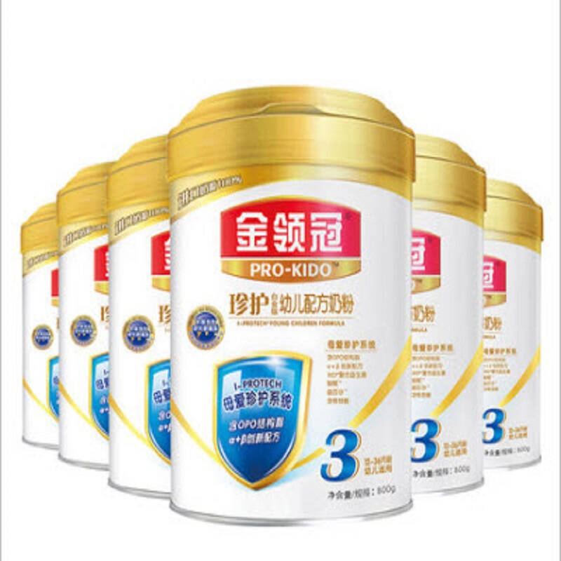 伊利奶粉 金领冠珍护幼儿配方奶粉3段800克*6听装(1-3岁幼儿适用)