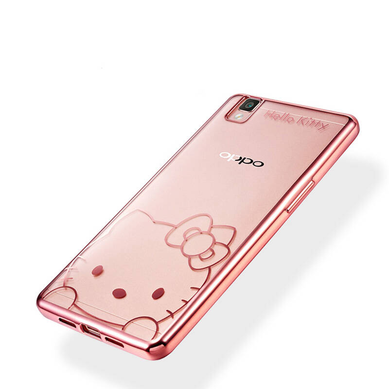 timecity oppo r9手机壳女用保护套电镀卡通手机套带挂绳适用于oppo