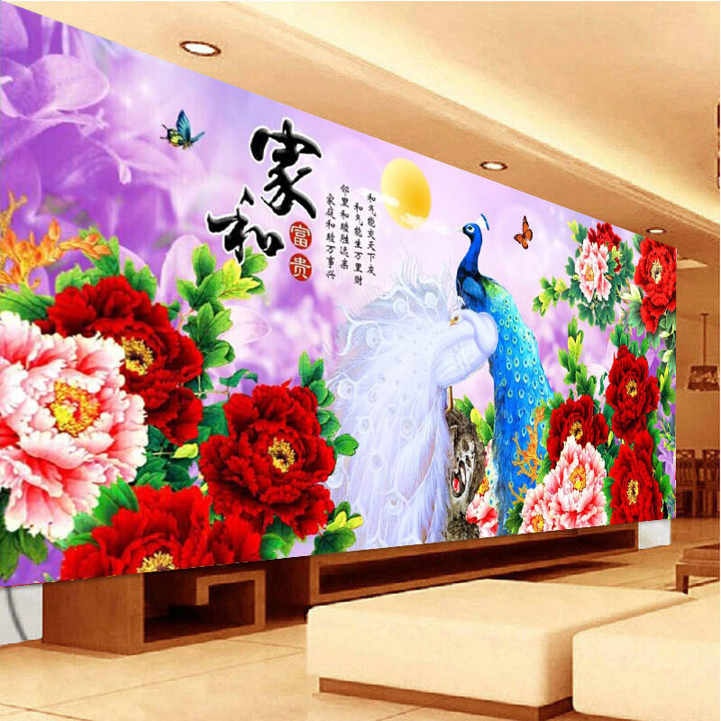 花开富贵孔雀牡丹