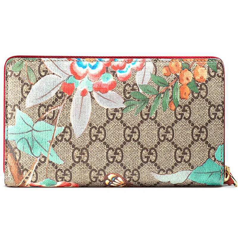 古驰(gucci)424893 k0l2g 8691 中性gucci 图案全拉链式长款皮夹