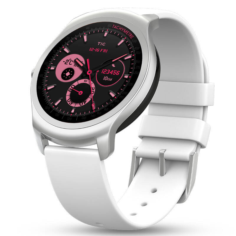 ticwatch 2 智能手表悦动系列(白硅胶表带)语音手势触摸ticwear系统