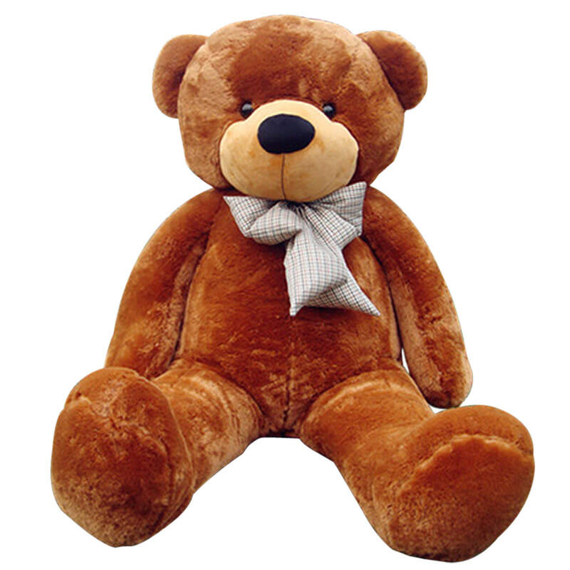 曼曼熊 泰迪熊毛绒玩具 大抱熊 抱抱熊 生日礼物送女友 深棕 2米