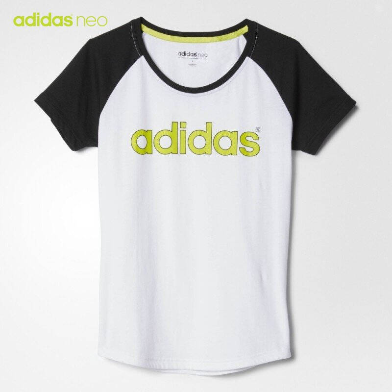 adidas 阿迪达斯 neo 女子 短袖上衣 白 ay5575 如图 m