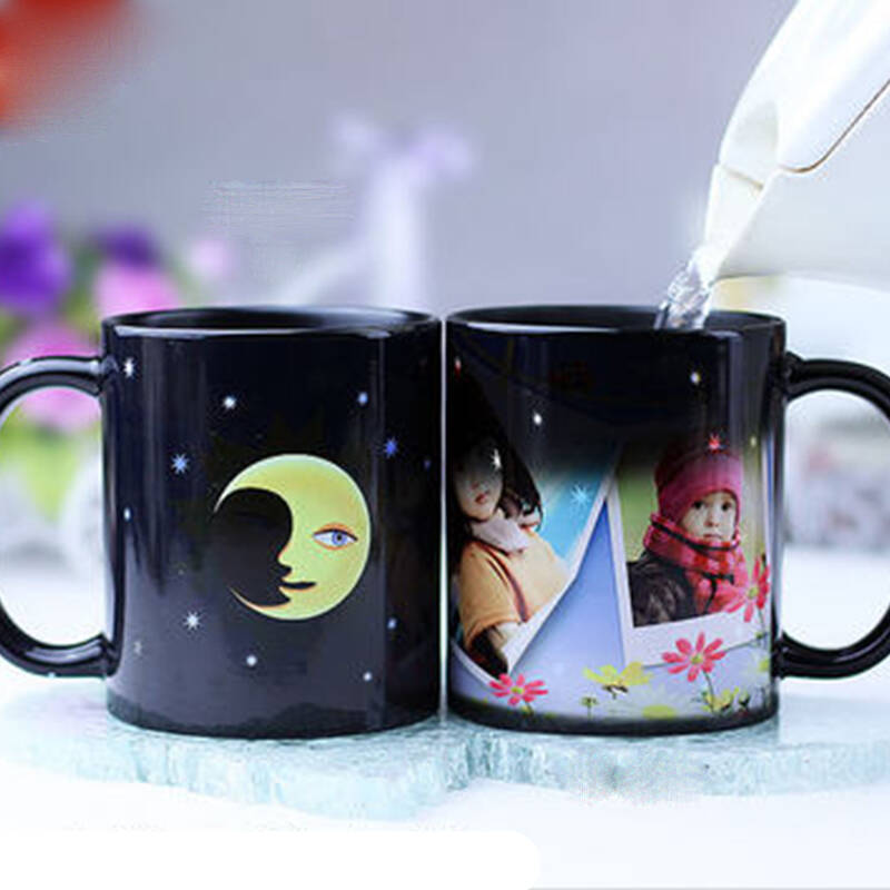 物有物语 变色杯 创意十二星座变色杯马克杯印照片带盖勺陶瓷创意情侣
