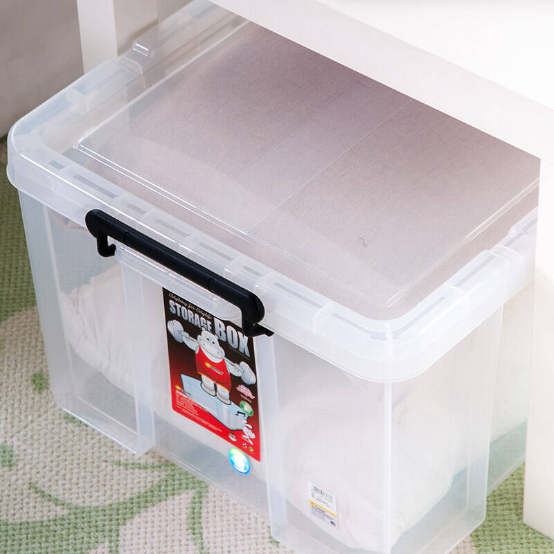 禧天龙citylong 塑料收纳箱抗压储物箱环保特厚整理箱 透明58l 6032