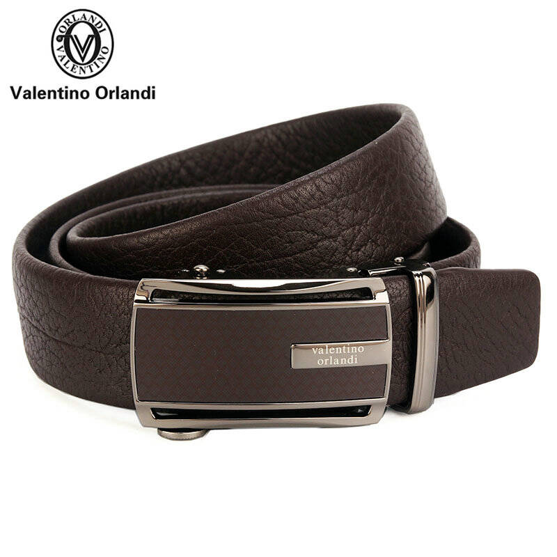华伦天奴·奥兰迪valentinoorlandi男士头层牛皮自动扣皮带真皮
