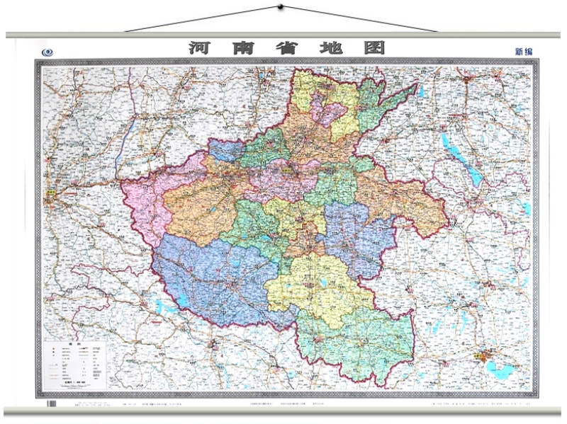 2015新 河南省地图挂图 交通正版版 1.5米*1.1米 挂绳