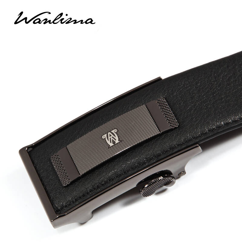 万里马(wanlima)2016皮带男腰带头层纯牛皮内穿式自动