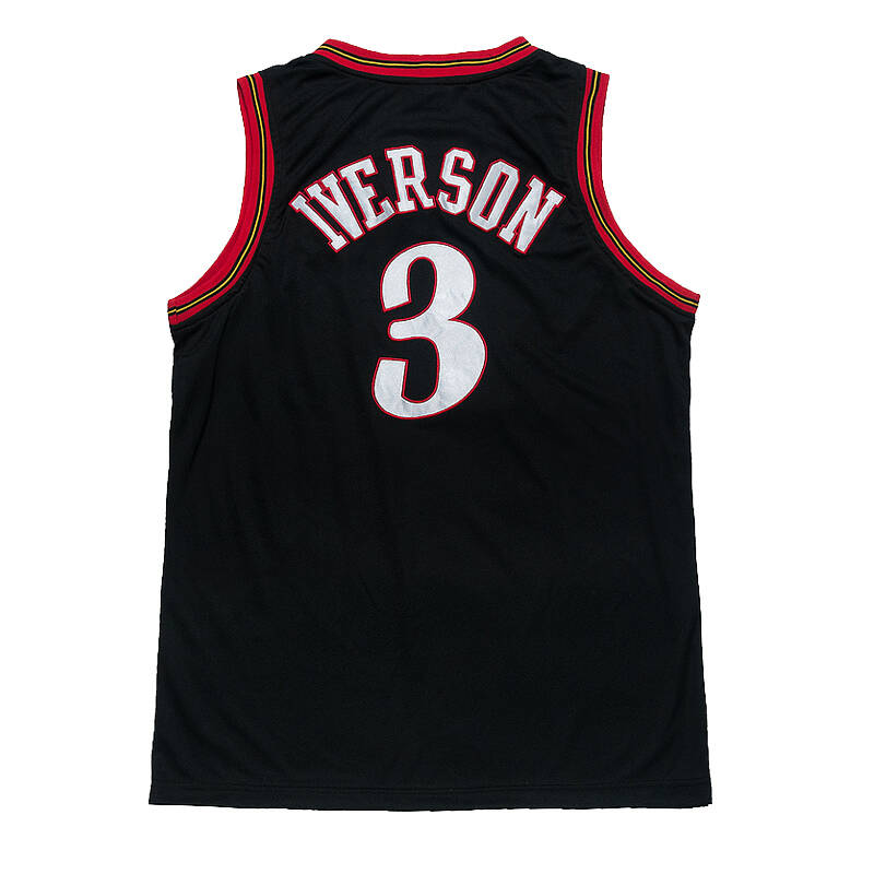 艾佛森篮球服套装吸汗透气费城76人阿伦艾弗森3号球衣