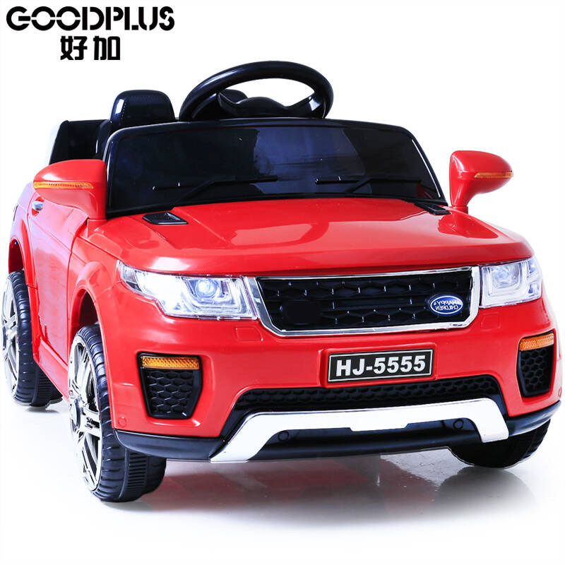 【京东配送】好加儿童电动车 路虎可坐人宝宝玩具汽车 四轮遥控摇摆