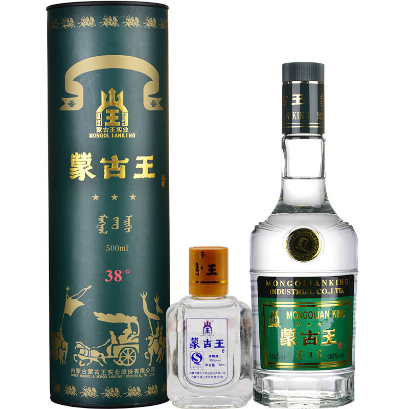 蒙古王圆桶38度整箱特惠装500ml*6瓶