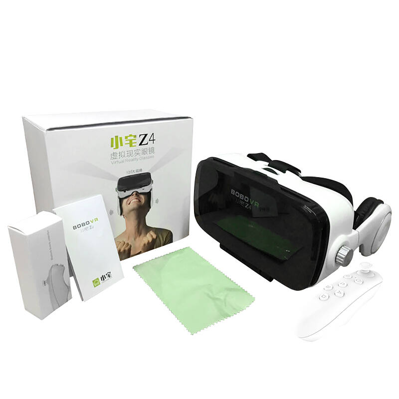 vr虚拟现实3d眼镜 手机音影头戴式可调瞳距眼镜 小宅z4(赠送游戏手柄)
