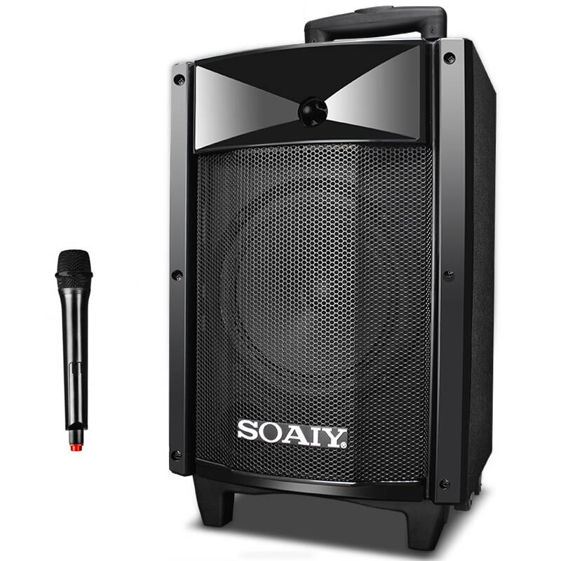 索爱soaiysat18便携式移动户外音响蓝牙广场舞音箱带无线麦克风扩音器
