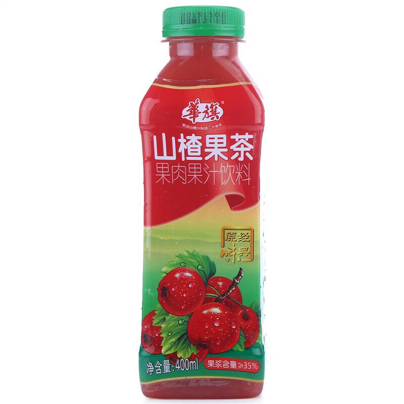 华旗 华旗山楂果茶 果肉果汁饮料 400ml*8瓶 (经典原味)礼盒装