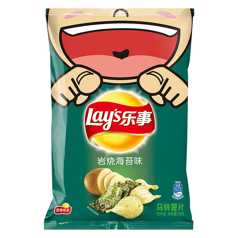 【京东超市】乐事(lay"s)薯片岩烧海苔味70g(新老包装随机发货)