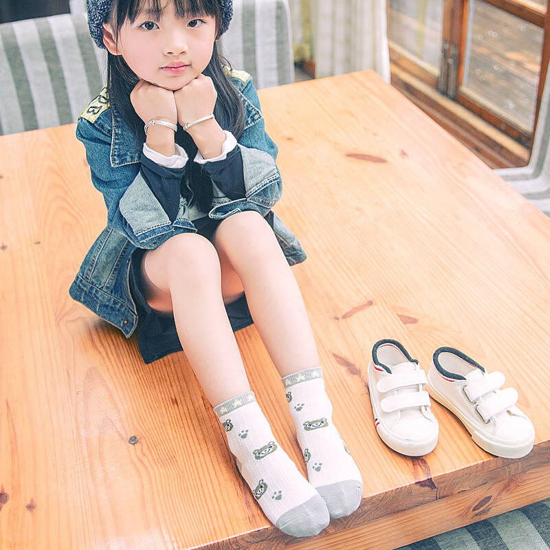乐优亿品儿童袜子夏季薄款纯棉男童女童宝宝小孩袜夏天网眼3-12岁
