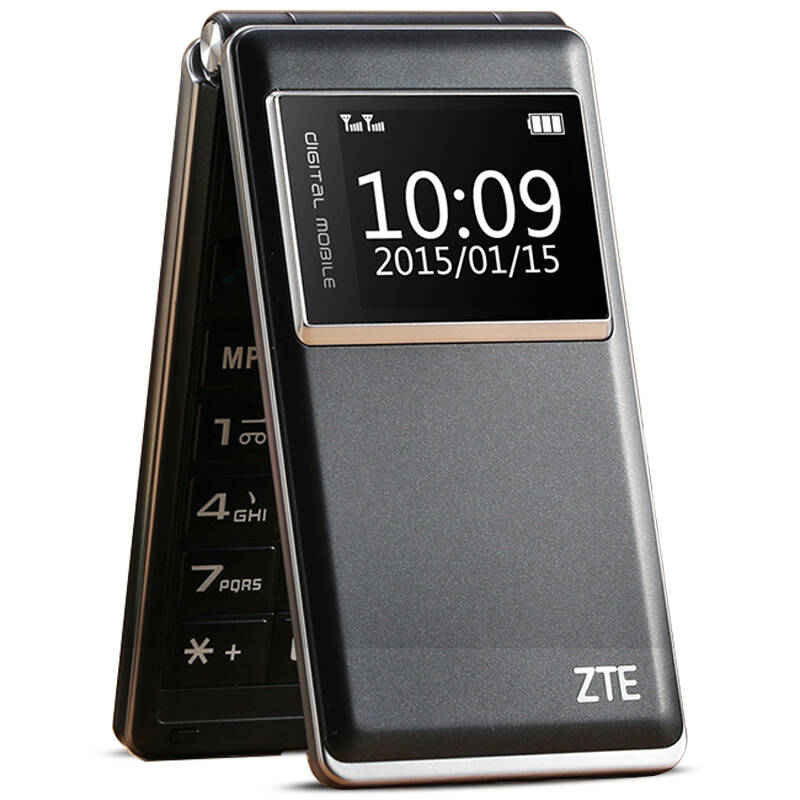 中兴(zte)l518 移动/联通2g 翻盖老人手机 双卡双待 儒雅黑