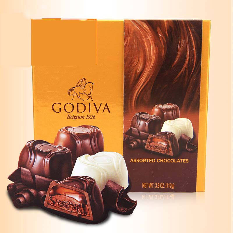 顺丰配送 美国进口歌帝梵godiva 巧克力礼盒9粒装112g