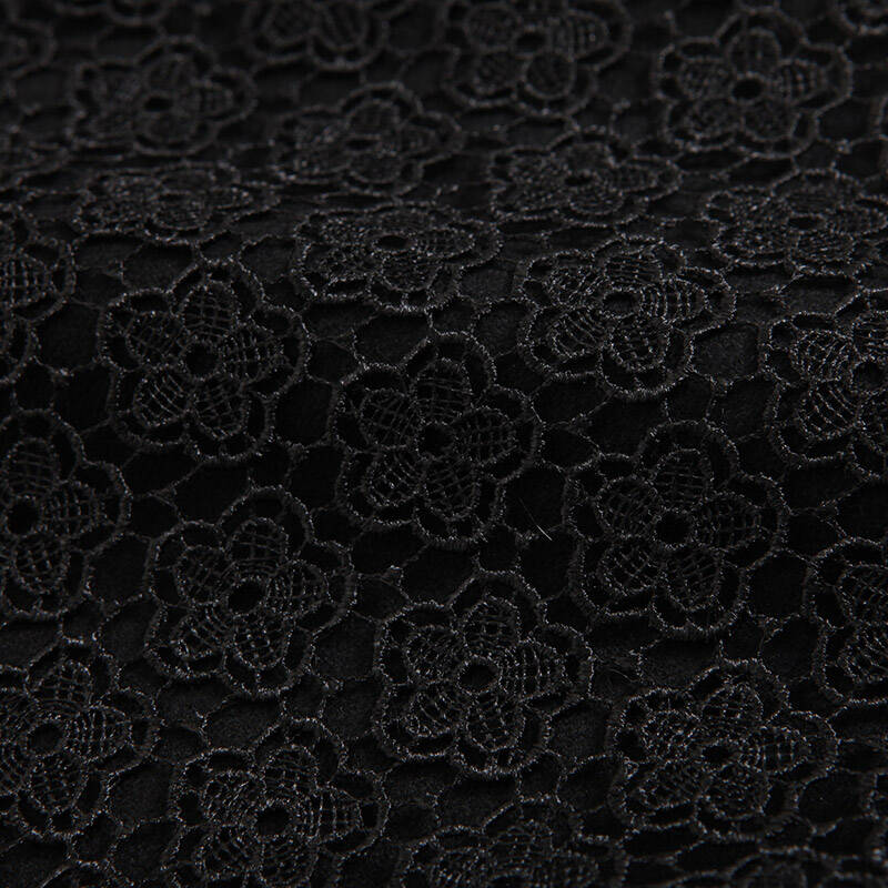lagogo 拉谷谷 冬季新款纯色百搭钩花半裙3dp855j621 黑色(05) s155