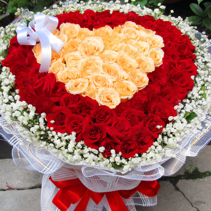 鲜花速递 99朵红玫瑰花束 求婚表白纪念日生日鲜花礼物全国花店送花t