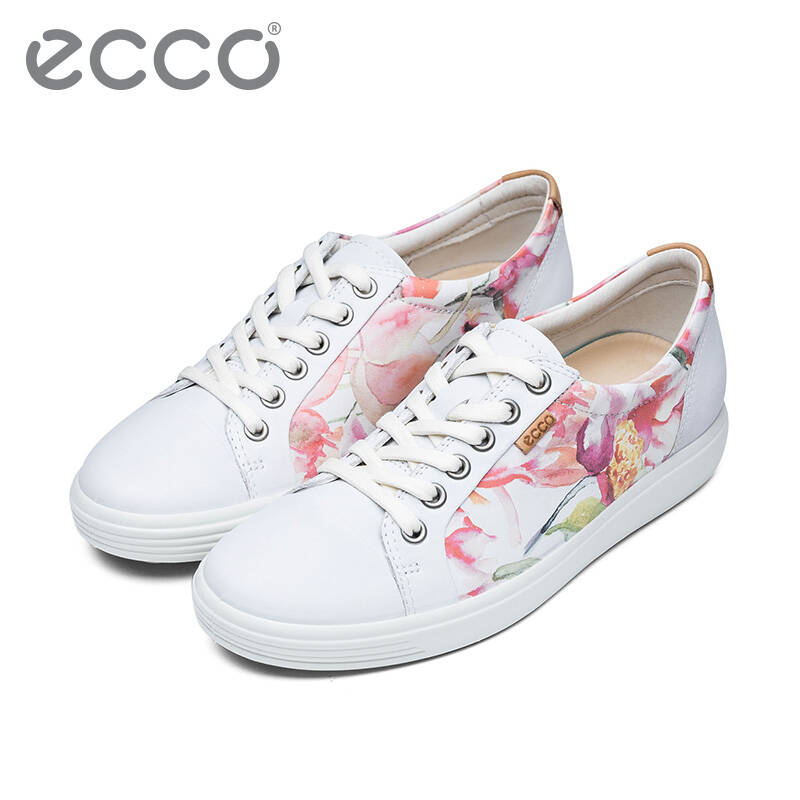 ecco爱步 2016新款圆头休闲单鞋女 平底系带深口女鞋