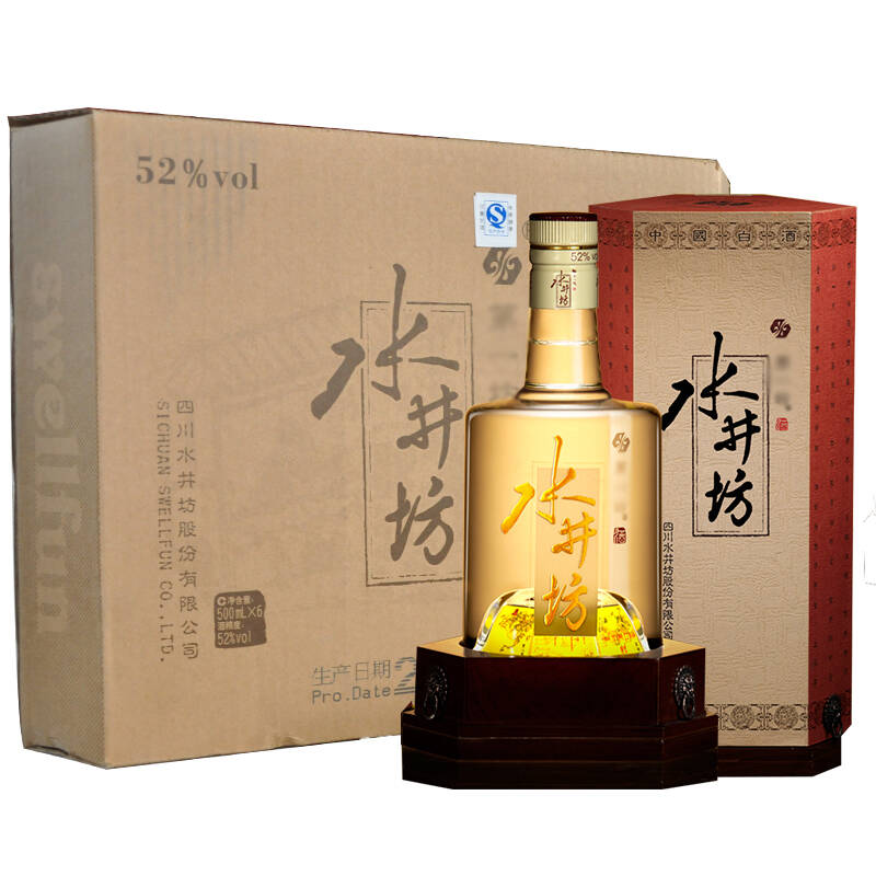 水井坊 52度 井台瓶 整箱装 500ml*6瓶 白酒