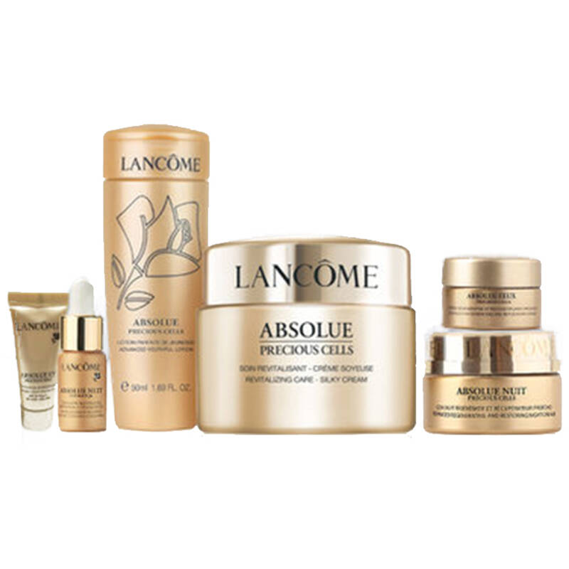 兰蔻(lancome)菁纯臻颜丝润乳霜 套装 润养修护受损肌肤保持弹性金纯*