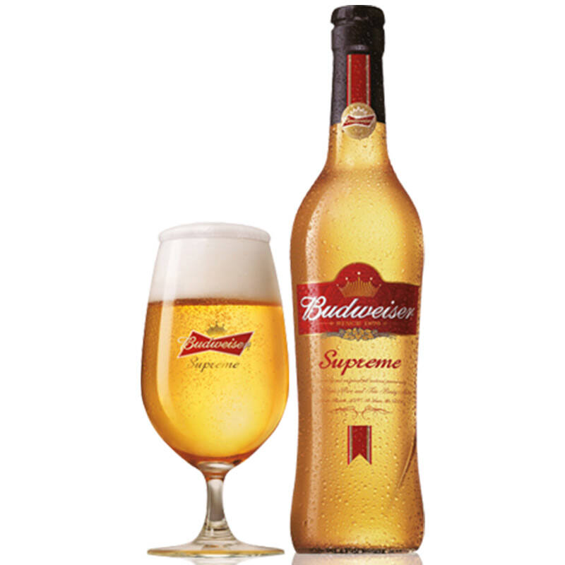 百威(budweiser)金尊啤酒 大瓶装 500ml*12瓶 supreme