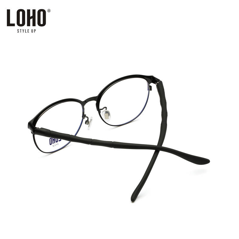 loho眼镜生活 复古圆框近视眼镜框女款时尚百搭眼镜架