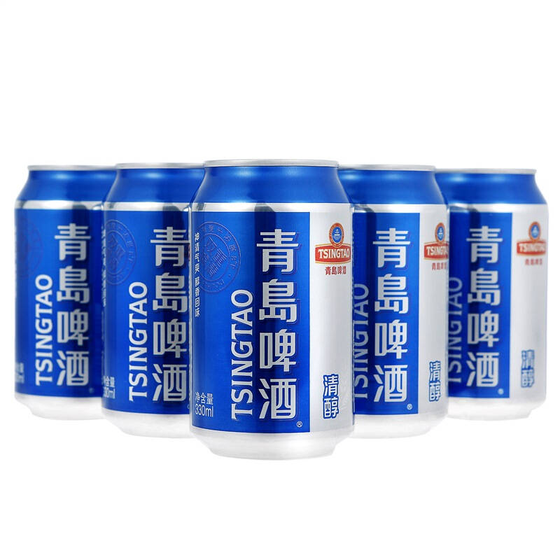 青岛啤酒( tsingtao )清醇罐啤330ml*24听 整箱装