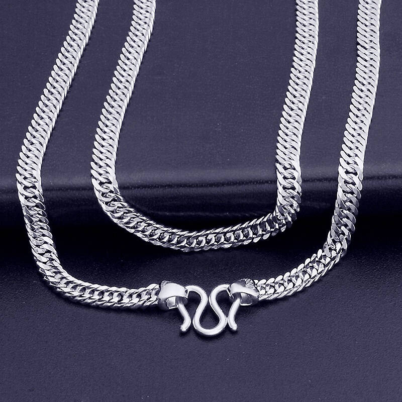 金多喜珠宝pt950铂金男士项链霸气马鞭白金项链老板链