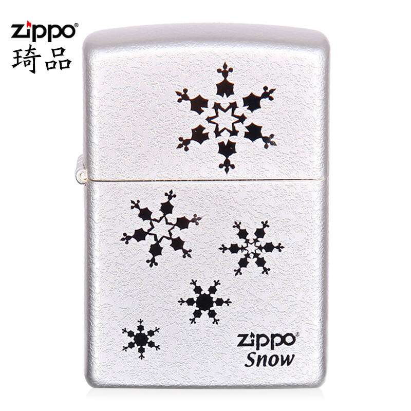 zippo打火机 snow flower-a银色雪花五朵