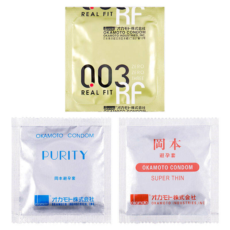 冈本(okamoto)避孕套 礼盒装26片(003白金或黄金6片 skin激薄10片