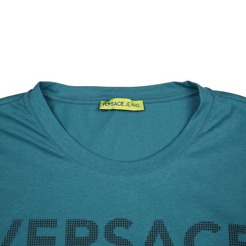 versace jeans,versace 海报 versace jeans范思哲男装字母印花圆领短袖t恤 b3gna780 绿色 m