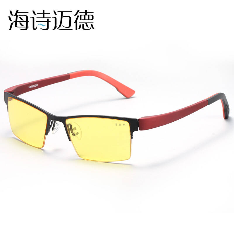 男女通用款半框(tr90)韧性镜架潮款电脑护目镜抗疲劳防辐射游戏眼镜