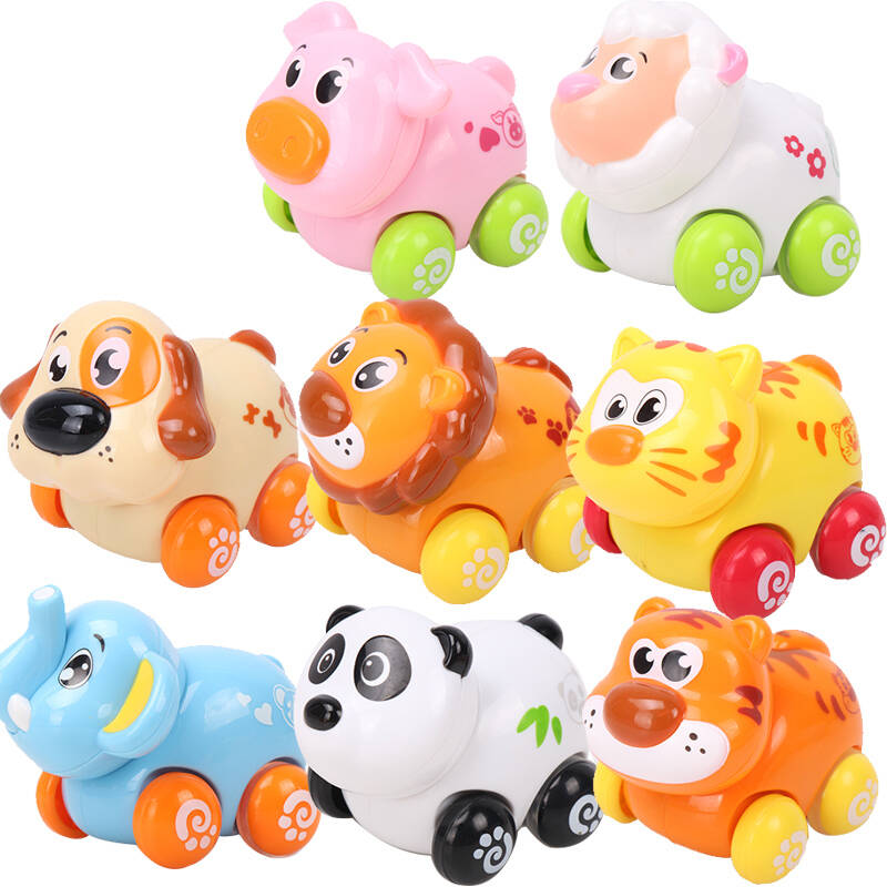 汇乐小淘气动物乐园 惯性动物玩具车8款套装 汇乐动物