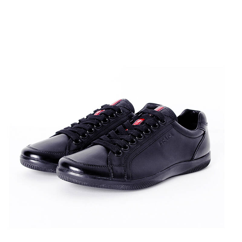 普拉达(prada)正品新款奢侈品男鞋小牛皮全皮男士休闲
