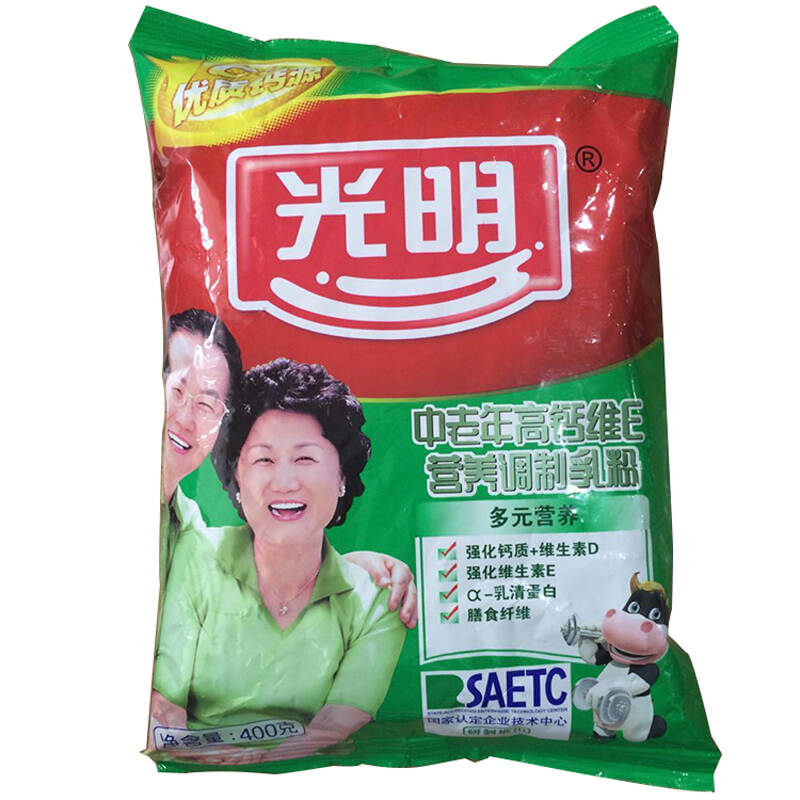 【京东超市】光明 中老年高钙维e奶粉400g