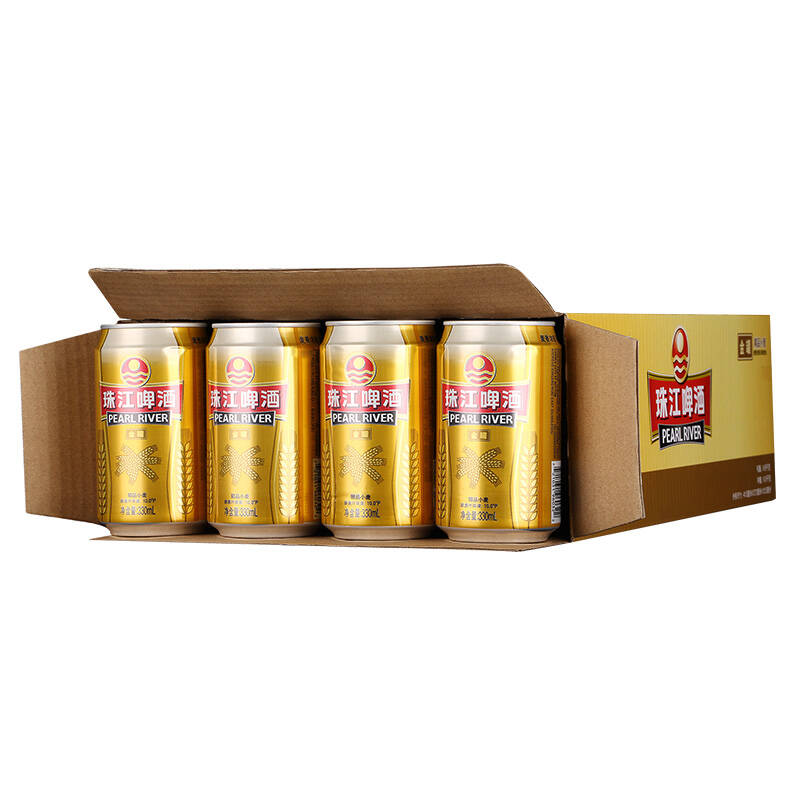 珠江啤酒(pearl river)珠江精品小麦啤酒 10°p330ml听 1*24听整箱装