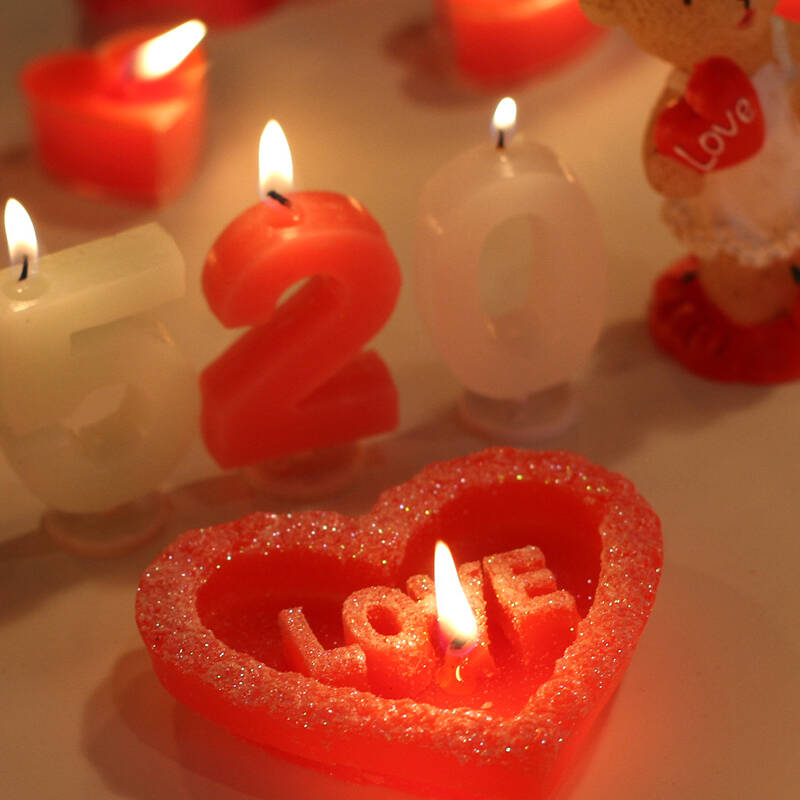 豪族礼品 心形浪漫蜡烛套餐 创意生日蜡烛 求婚表白蜡烛 情人节浪漫