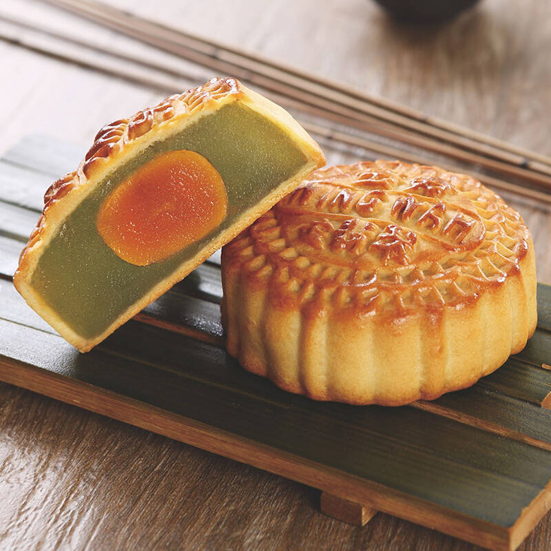 元朗荣华月饼礼盒 蛋黄金翡翠月饼礼盒500g