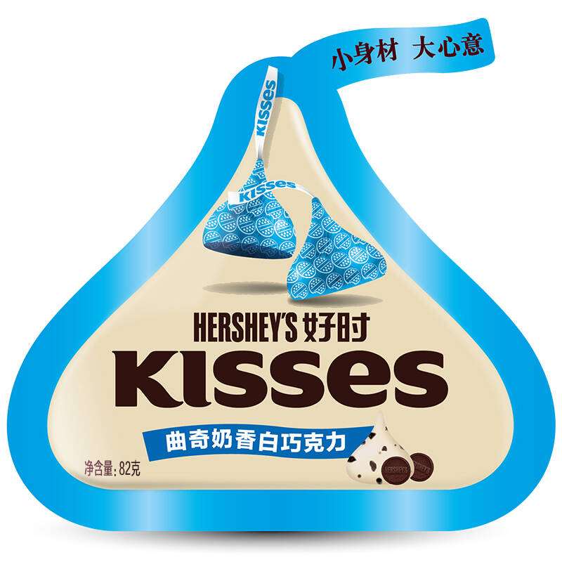 【京东超市】好时之吻kisses巴旦木牛奶巧克力82g(加量装与正常装随机