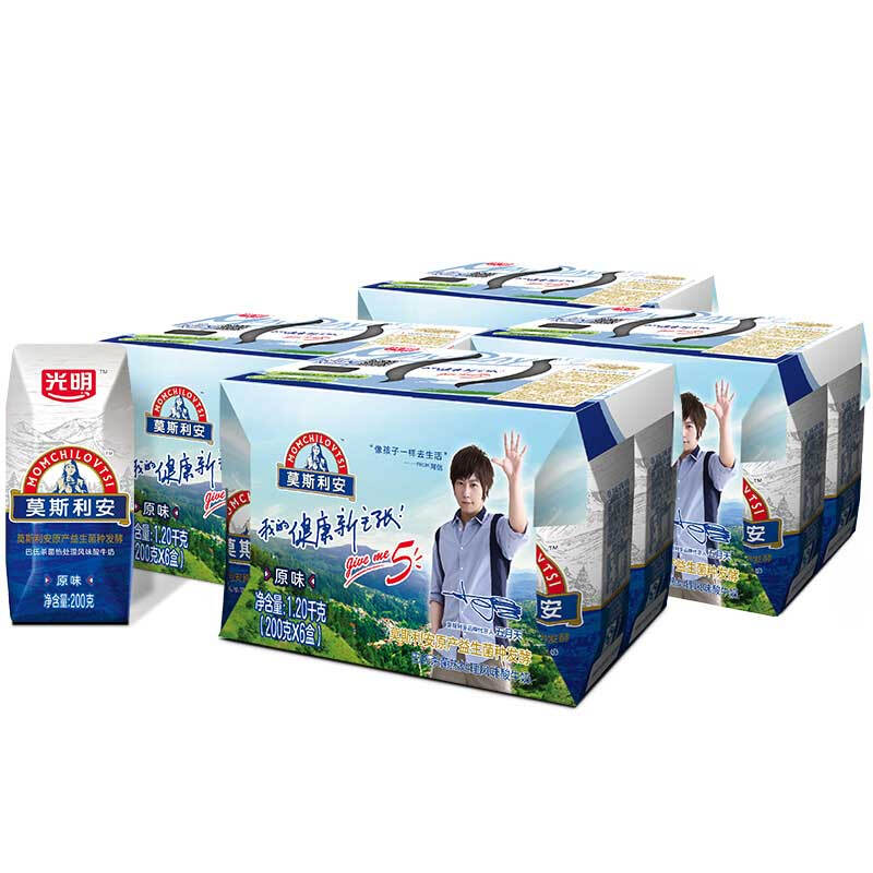 【京东超市】光明 莫斯利安 常温酸牛奶200g*24盒