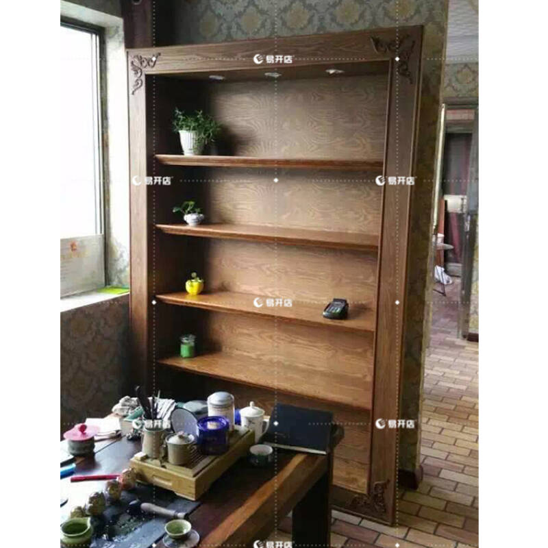 简约复古风服装店鞋柜展示柜男女鞋架包包衣帽饰品陈列架鞋店货架 长