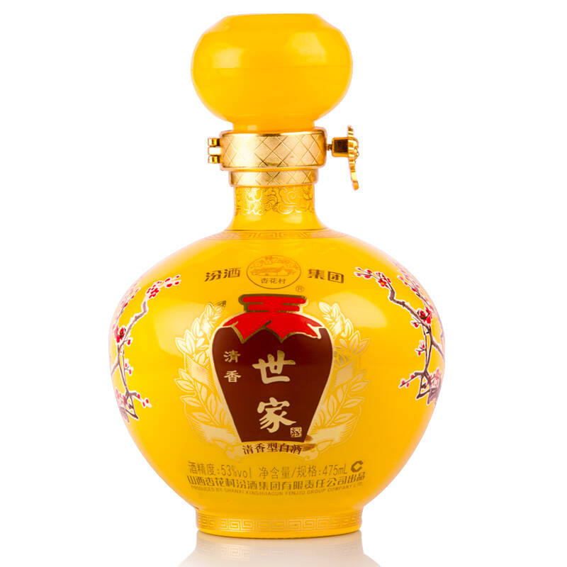 汾酒清香世家53度475ml,汾酒清香世家42度475ml 杏花村 汾酒集团 53°清香世家475ml*6瓶 清香型 白酒